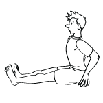Seated Staff Isometric Quad Engagement Exercise for a PCL Injury